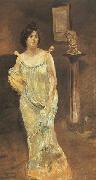 Max Klinger Portait of Elsa Asenijeff in evening dress painting